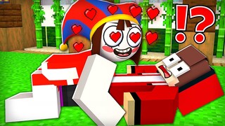 POMNI is in LOVE with JJ in Minecraft Challenge - Maizen