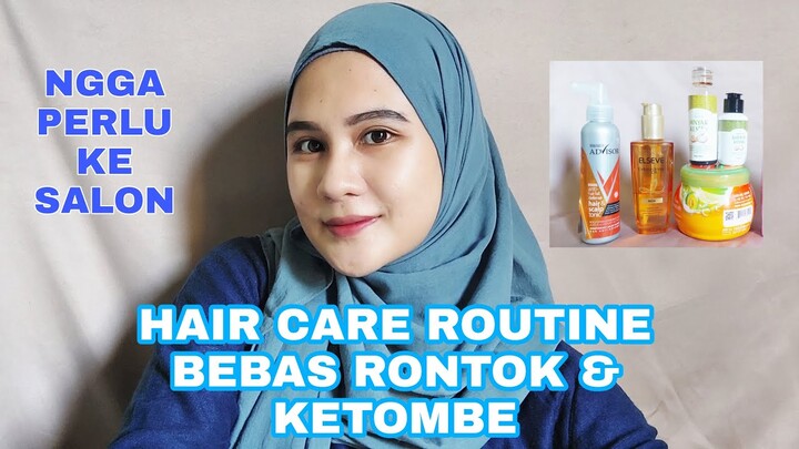 HAIR CARE ROUTINE UNTUK RAMBUT RONTOK & BERHIJAB | Hesti Oktaviawati | Indonesia