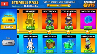 CHEGOU AGORA NOVO PASSE 0.47 DE ABRIL DO STUMBLE GUYS COM SKINS ESPECIAIS [VEJA AGORA] - GRÁTIS? 😱