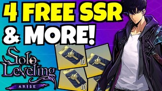 4 FREE SSR, FREE SUMMONS & MORE!!! [Solo Leveling: Arise]