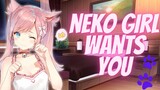 Your Neko Girlfriend Won't Let You Leave Bed ASMR {cuddles}{purring}{clingy}{whimpers}{pet names}