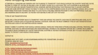 Auto Shipping Canada