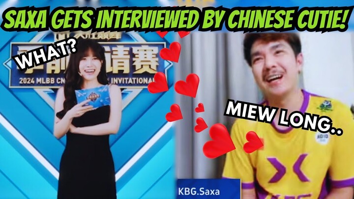 Pinoy Import Saxa Gets Interviewed For The First Time by China MLBB Host Michelle! 😍😍😍