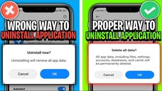 90% Ng PHONE User HINDI TO ALAM- Proper Way Sa Pag UNINSTALL Ng APPLICATION SA Device Mo!!