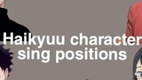 🌺Haikyuu character sing positions🌺