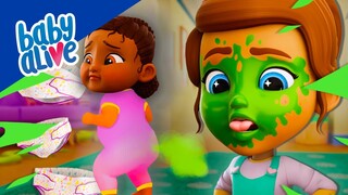 Baby Alive Official 🍼 Baby Tilly Can't Stop Farting 💩 Diaper Explosion 🧷 Kids Videos 💕
