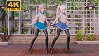 【4K MMD 布料】 洛天依和弱音水手服 恋爱循环