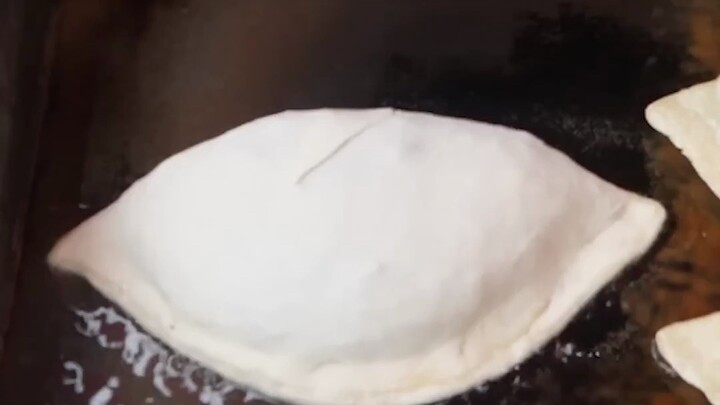 Huge, huge, huge giant pan-fried dumplings