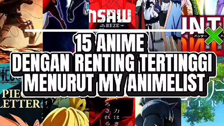 15 anime dengan reting tertinggi menurut myanimelist