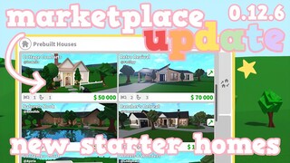 🏡NEW BLOXBURG UPDATE! MARKETPLACE *I MADE A STARTER HOUSE* 0.12.6 #bloxburg