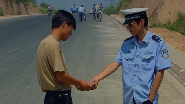 A poor kid finds a police uniform and starts pretending to be a cop, handing out tickets on the stre