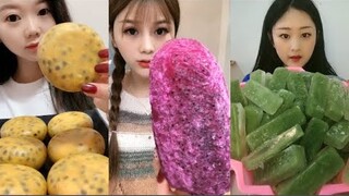 Thánh Ăn Đá Ăn Đá Lạnh Màu Sắc Hình Dạng Bất Thường Thú Vị - ASMR Ice Crunchy Eating sound#144