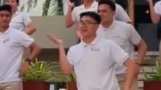 He just danced lightly