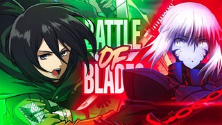 MUGEN Battle Of Blades | Mikasa Ackerman (Attack On Titan) Vs Saber Alter (Fate)