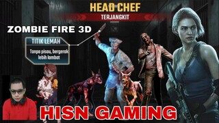game zombie fire 3D,  koki dengan kecepatan membawa pisau