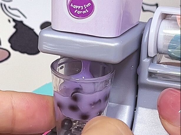 Miniature World | Miniature appliances—mini balls! Let’s make blueberry bubble tea together~ Happy N