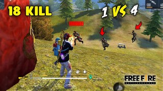 Solo vs Squad Dragunov On Fire 18 Kill OverPower Gameplay - Garena Free Fire