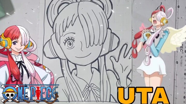 menggambar uta dari anime one piece