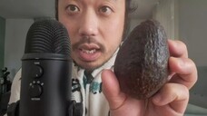 ASMR AVOCADO (EATING SOUNDS, TRIGGER WORD & AIR TRACING)