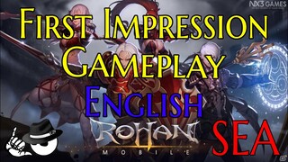 Rohan Mobile SEA ENGLISH Version First Impression Gameplay Initial Review Characters Overview