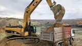 Caterpillar 385C Excavator Loading Trucks With Three Passes - Sotiriadis_Labrian