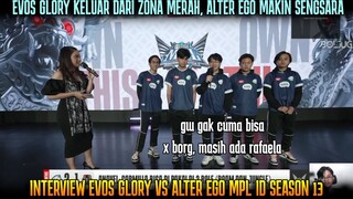 REAKSI FLUFFY DIKATAIN CUMA BISA X BORG! INTERVIEW EVOS VS ALTER EGO MPL ID SEASON 13