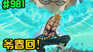 海贼王981话：马尔科霸气登场！乔巴再遇大妈相爱相杀！