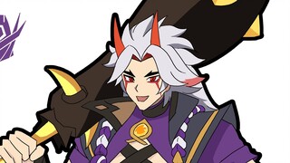 【原神】荒泷一斗的身材看得我顶不住了