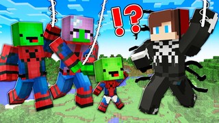 Why JJ Venom ATTACK Mikey Spider-Man Family in Minecraft ? - (Maizen)