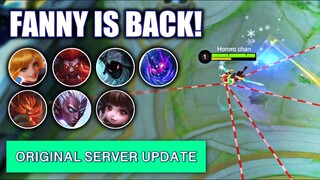 FANNY IS BACK IN NEW ORIGINAL SERVER UPDATE | MOBILE LEGENDS