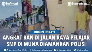 Pelajar SMP Viral Angkat Ban Sepeda di Jalan Raya Muna Sulawesi Tenggara Dibawa ke Polsek Katobu