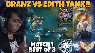 EDITH TANK KELUAR DI MSC??? PERTARUNGAN SENGIT ANTAR EVOS VS MYANMAR MATCH 1 MSC!!