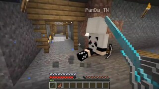 HEBI TROLL CHỊ PANDA BẰNG SỨC MẠNH CỦA PRO TRONG MINECRAFT_HEBI THỬ THÁCH 24 GIỜ