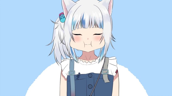 鲨鲨嘴里塞满了白色的...