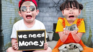 Baby Doll & Brother Earn Money To Fix Mistake -  FNF vs Squid Game Real Life