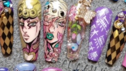 Can you briefly draw JOJO's painful armor?