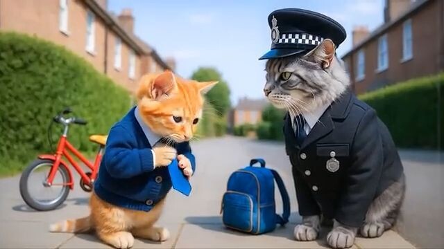 Mama Cat Trims Fur on the Farm and Makes Tiger Hat For Kittens At Home🐾🎩🐯