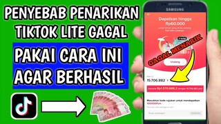 PENYEBAB PENARIKAN GAGAL DI TIKTOK LITE || APLIKASI TIKTOK LITE PENGHASIL UANG!!