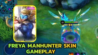 Freya S.A.B.E.R MANHUNTER Epic Skin Gameplay || Freya New Epic Skin Mobile Legends || MLBB