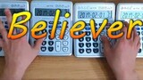 Playing Imagine Dragons "Believer" with 4 calculators