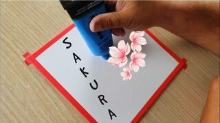 KING ART N  436   SAKURA EASY ACRYLIC PAINTING STEP BY STEP