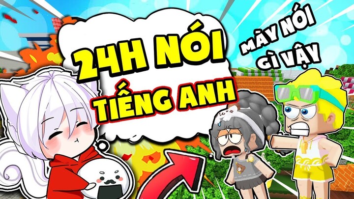 KAIRON THỬ THÁCH 24H NÓI TIẾNG ANH ĐỂ TROLL HERO TEAM TRONG MINI WORLD😱😂