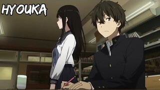 Chitanda making oreki uncomfortable - Hyouka