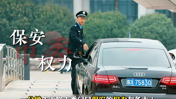 Who gave the security guard the right to stop the director of the Organization Department’s car?