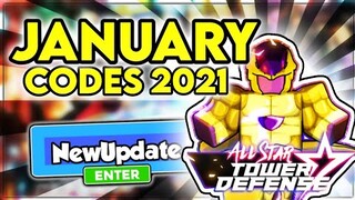 All "New Update Working Codes 2021 in Roblox All Star Tower Defense