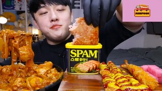Mukbang thịt spam Hàn Quốc phần 3 #anngon