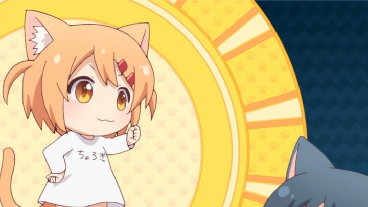 The owner is not at home, three kittens are playing the game of pretending to be the owner at home, 