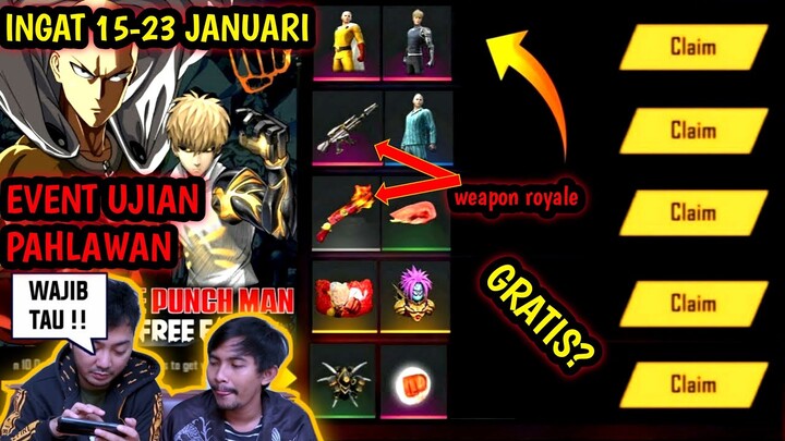 RESMI KULGAR‼ EVENT GRATISAN TERBARU FFXOPM 15 JANUARI FREE FIRE