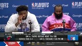 Embiid & Harden Postgame Press Conference Gm 4: We are getting more confident as the series goes on