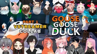 GOOSE GOOSE DUCK | WE'VE BEEN EATEN! | VSTREAMER COLLAB (PART 1)